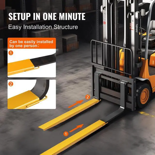 Alt view image 5 of 6 - Fork Extensions, 72 inch x 5.5 inch Steel Pallet Forks, 1 Pair for Forklift Trucks