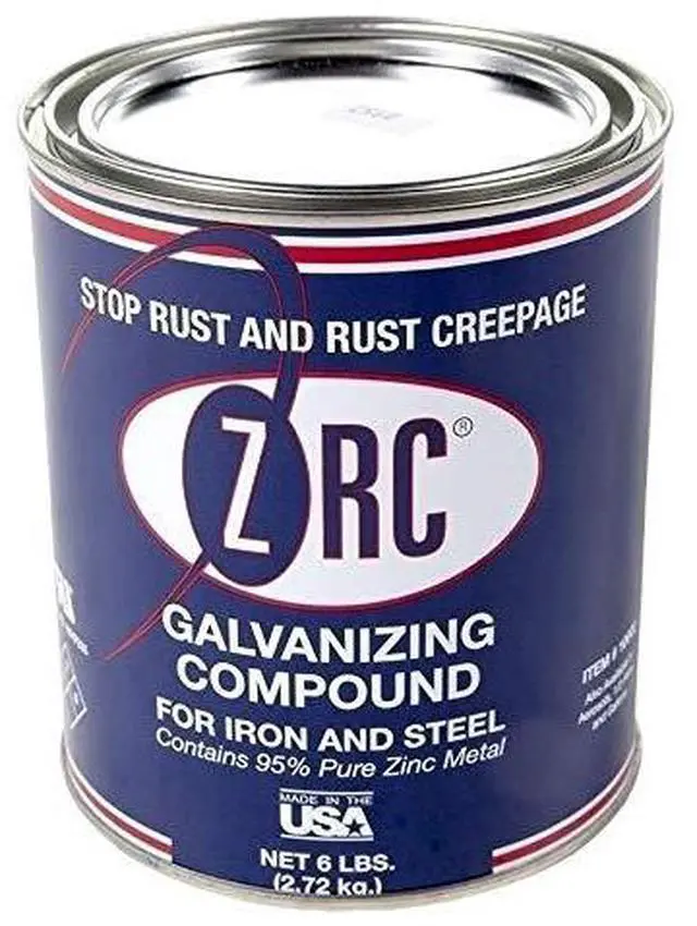 Main image of ZRC 10002 Cold Galvanizing Compound | Single Quart | Iron and Steel Corrosion Protection | Matches Hot-Dip Galvanized Performance | Contains 95-Percent Metallic Zinc