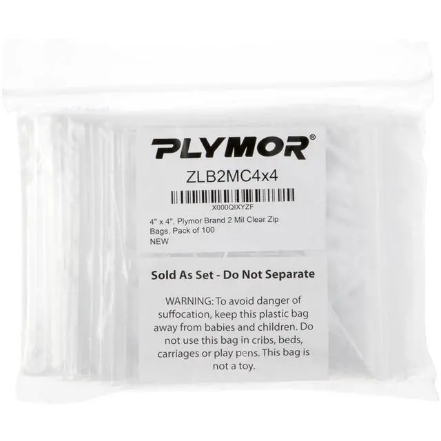 Alt view image 4 of 4 - 4" x 4" (Case of 8,000), 2 Mil Zipper Reclosable Plastic Bags