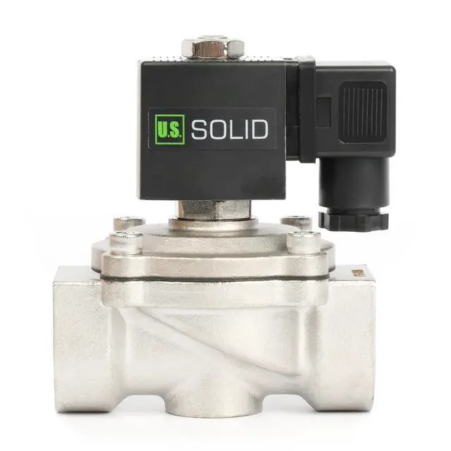 Alt view image 6 of 6 - 1" Stainless Steel Solenoid Valve - 24V DC, Normally Closed, 145 PSI Electric Valve for Water, Air, Diesel
