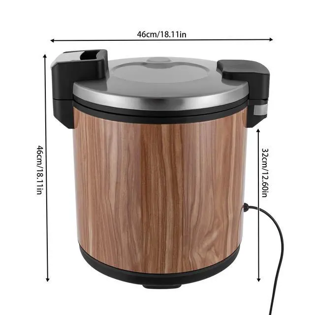 Alt view image 2 of 6 - 120 Cup Commercial Rice Warmer Electric Non-Stick Pot Adjustable Temperature Soup Warmers Sushi Rice Warmer for Restaurant Party Family, Warm Function Only, NOT Cooker (Type D, 24.3QT)