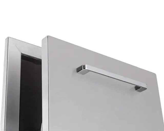 Alt view image 4 of 6 - Pull-Out Trash Drawer Stainless Steel Outdoor Kitchen Trash Drawer Storage for Two 10 Gallon Commercial Wastebaskets (W/handle-20x27x24)