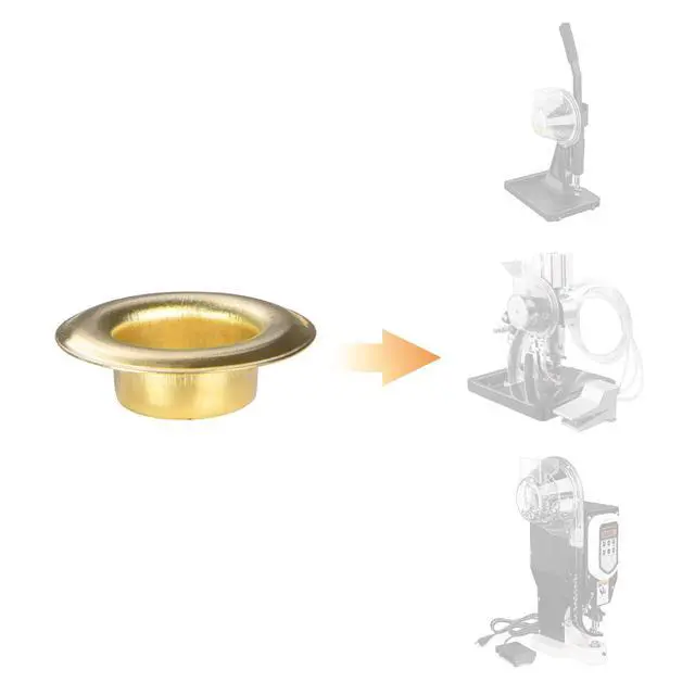 Alt view image 3 of 6 - 5000 pcs 3/8 inch Grommet Kit 10mm Size #2 Brass Grommets Compatible with Semi Automatic Grommet Machine for Fabric Canvas Tarps Banners YES0386