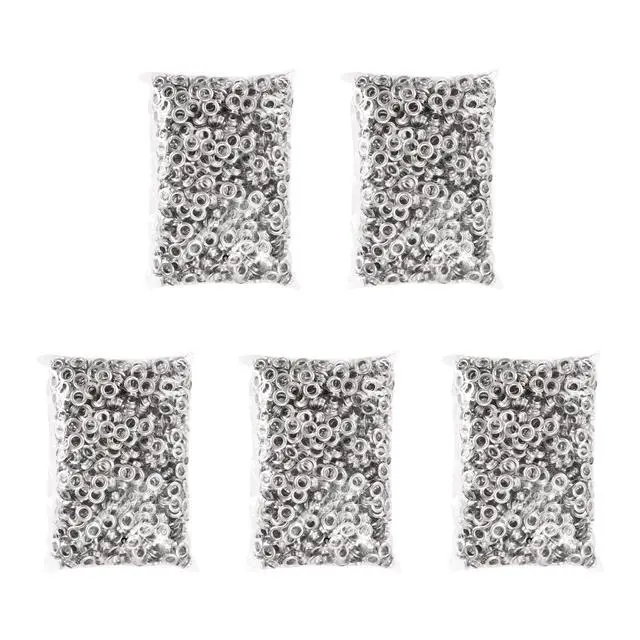 Alt view image 4 of 6 - 5000 pcs 3/8 inch Grommet Kit 10mm Size #2 Nickel Grommets Compatible with Semi Automatic Grommet Machine for Fabric Canvas Tarps Banners YES0387