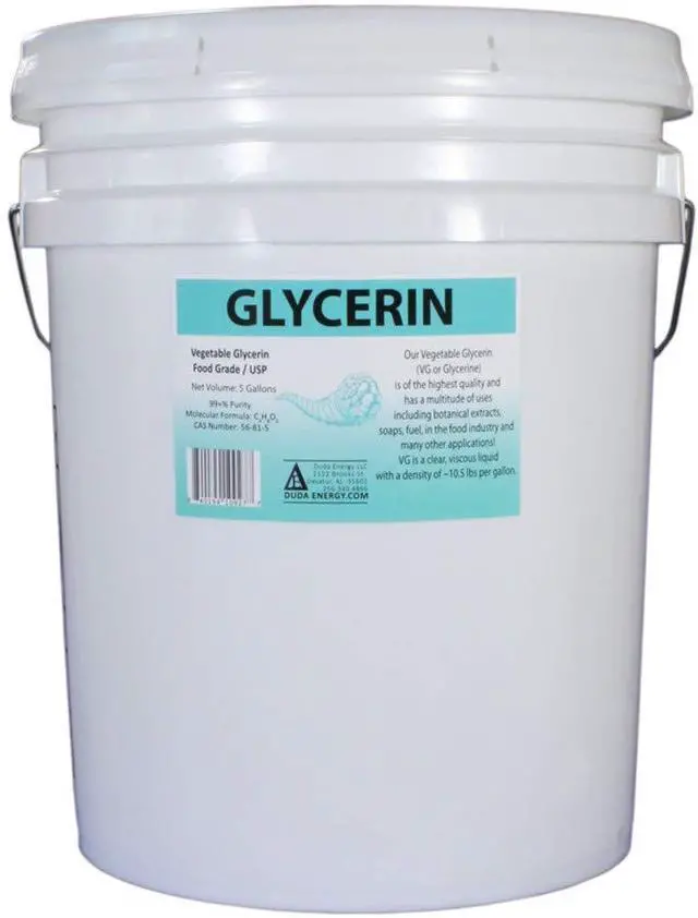 Main image of Duda Diesel 5 Gallon Pail of Glycerin USP Food Grade 99.7+% Pure Derived from Palm Fruit (vgpail)
