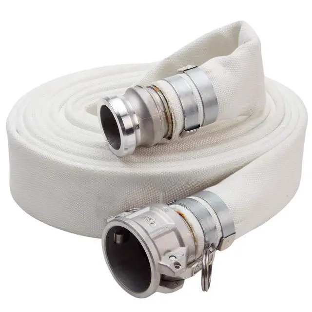 Alt view image 4 of 5 - White 3" x 25' Double Jacket Camlock (Cam and Groove) Mill Discharge Hose
