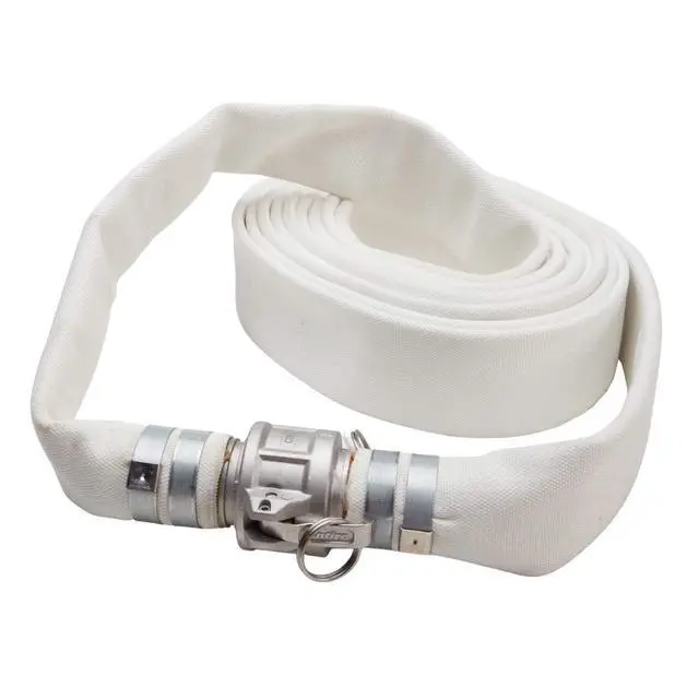 Alt view image 5 of 5 - White 3" x 25' Double Jacket Camlock (Cam and Groove) Mill Discharge Hose