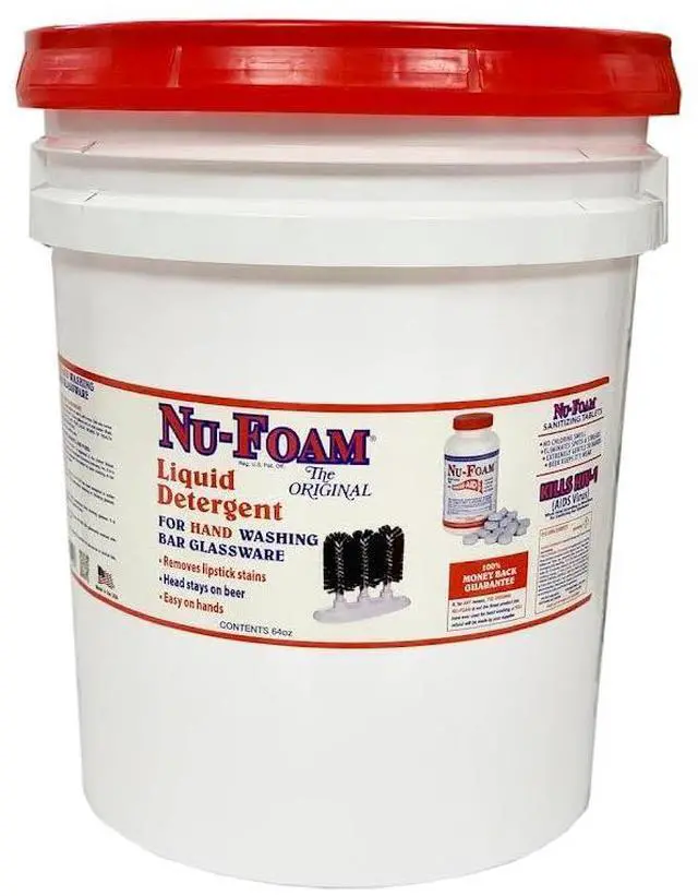 Main image of Liquid Detergent for Bar Glassware Original Streak-Free Solution - Hand Washing Bar, Tavern, Brewery Supplies - Spotless Serving Glasses - Concentrated- Easy On Hands - 5 gallon Pail