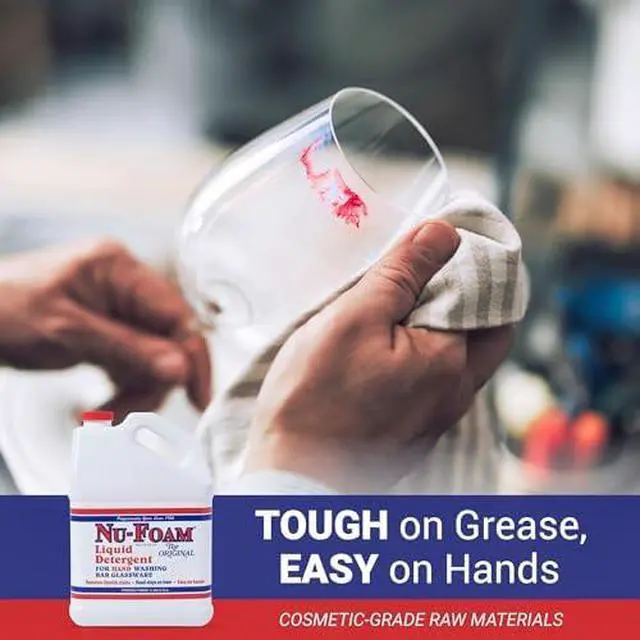 Alt view image 6 of 6 - Liquid Detergent for Bar Glassware Original Streak-Free Solution - Hand Washing Bar, Tavern, Brewery Supplies - Spotless Serving Glasses - Concentrated- Easy On Hands - 5 gallon Pail