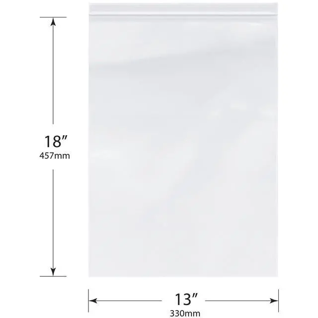 Alt view image 2 of 4 - 13" x 18" (Case of 500), 4 Mil Heavy Duty Zipper Reclosable Plastic Bags