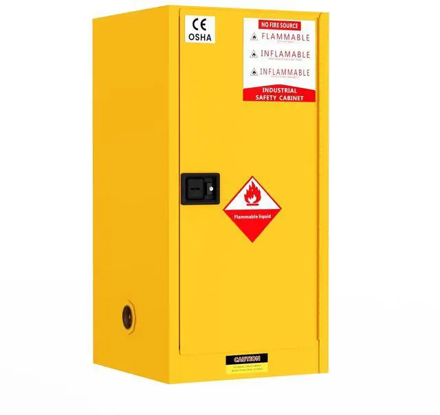 Main image of 30 Gallon Flammable Storage Cabinet 35"x21"x21", Galvanized Steel, Flammable Safety Cabinet with Adjustable Shelf for Industrial and Home Use