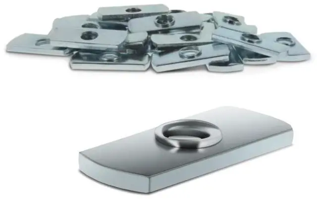 Main image of 8020, 3785, 10 Series Steel 1/4-20 Centered Slide in Economy T Nuts Hardware Nuts for 1" 10 Series Aluminum Extrusions (500 Pack)