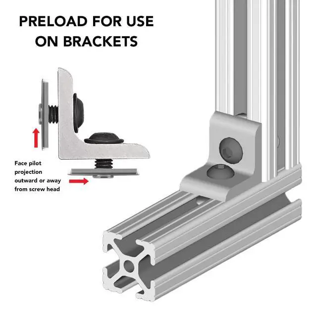 Alt view image 5 of 6 - 8020, 3785, 10 Series Steel 1/4-20 Centered Slide in Economy T Nuts Hardware Nuts for 1" 10 Series Aluminum Extrusions (500 Pack)