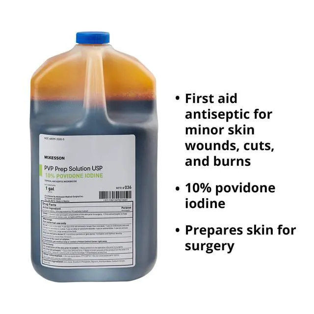 Alt view image 2 of 6 - PVP Prep Solution USP, 10% Povidone-Iodine, 1 gal, 4 Count