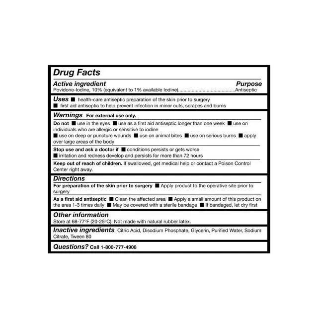 Alt view image 3 of 6 - PVP Prep Solution USP, 10% Povidone-Iodine, 1 gal, 4 Count