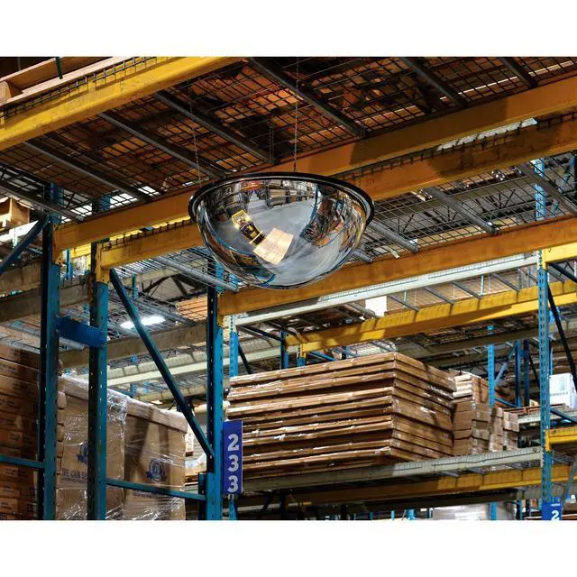 Alt view image 3 of 4 - Full Dome Impact-Resistant Acrylic Mirror, Indoor, 26" Diameter, 360-Degree Viewing Angle, Lightweight Ceiling Mount Safety & Security Mirror