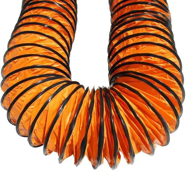 Alt view image 2 of 6 - 01-191-14 "Air Ventilator Orange" Ventilation Duct Hose, 14"ID x 25' Length Hose Fully Stretched