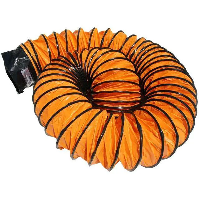 Alt view image 3 of 6 - 01-191-14 "Air Ventilator Orange" Ventilation Duct Hose, 14"ID x 25' Length Hose Fully Stretched