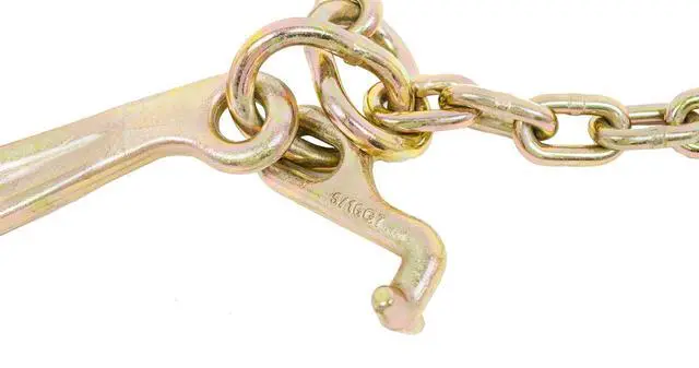 Alt view image 6 of 6 - (2 Pack) 5/16'' x 3' G70 V-Chain Bridle w/ 8" Medium J Hooks, T- Hook & J-Hook w/Grab Hooks 3' Legs 4700 lbs WLL