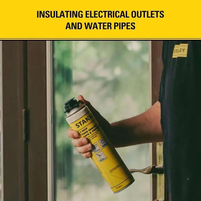 Alt view image 6 of 6 - F905P Gaps & Cracks Pro Foam Sealant (12x24 Oz.) High Yield Expanding Polyurethane Spray Foam Insulation for Wide Cracks & Cavities, Waterproof | Gun&Cleaner Included | 24 Oz. 12 Pack