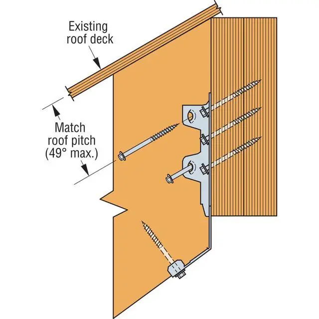 Alt view image 4 of 6 - LRU210Z - LRUZ Face-Mount Rafter Hanger - Adjustable Slope Wood Construction Connectors, 18-Gauge Steel, for 2x10 Solid Sawn Rafters (Pack of 25)