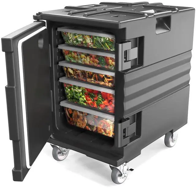 Main image of Hot Box Food Warmer, Insulated Food Pan Carrier w/Lockable Wheels Double Buckles and Handles, Stackable Hot Boxes for Catering Restaurant Canteen Family Party