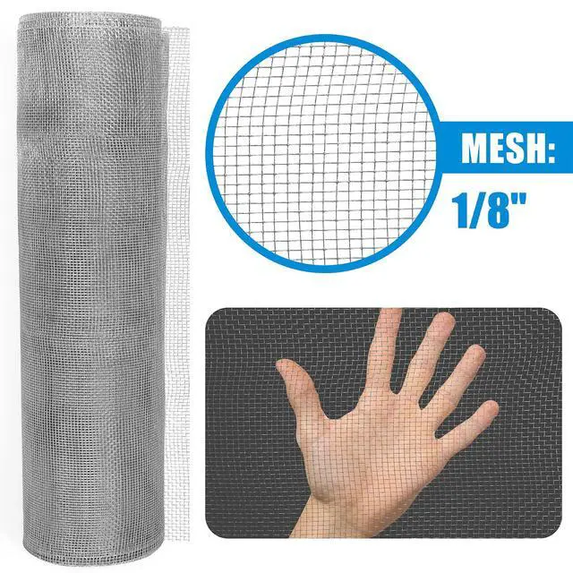Alt view image 5 of 6 - 27 Gauge 24" x 100' Hardware Cloth, 1/8 inch Mesh Galvanized Steel Wire Rolled Woven, Keeping Out of Bees, Wasps and Mid to Large-Sized Insects