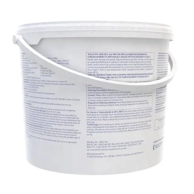 Alt view image 5 of 6 - Diversey 5627427 Tb Disinfectant XL Wipes, Accelerated Hydrogen Peroxide Based Cleaner Disinfectant, Ready-to-Use, Unscented, 160-Wipes, 1 Bucket (Pack of 4)