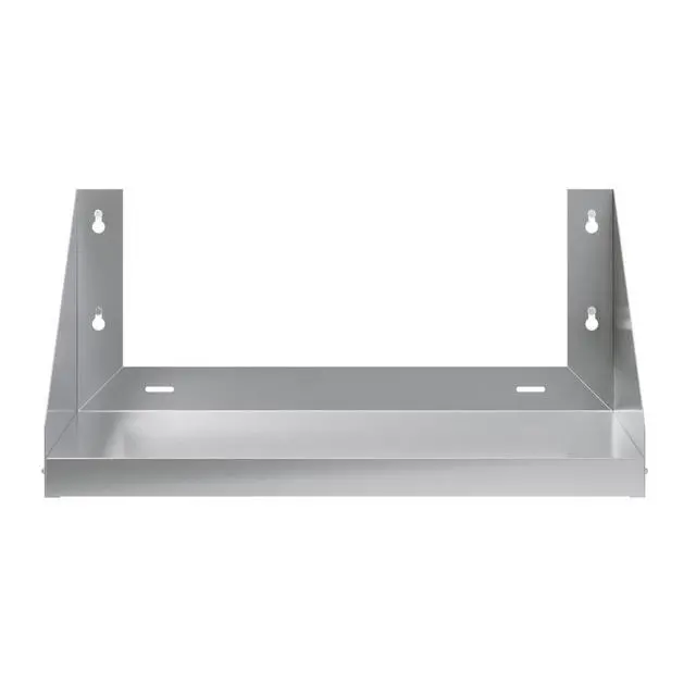 Alt view image 4 of 6 - 24" Long x 18" Deep Stainless Steel Wall Shelf with Side Guards