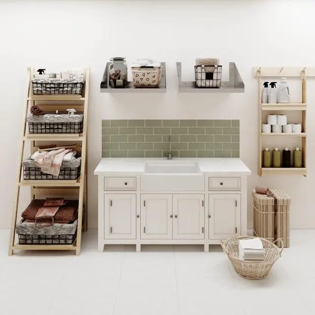 Alt view image 6 of 6 - 24" Long x 18" Deep Stainless Steel Wall Shelf with Side Guards