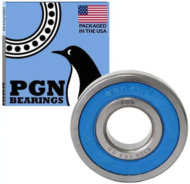 Main image of PGN (100 Pack) 6304-2RS Bearing - Lubricated Chrome Steel Sealed Ball Bearing - 20x52x15mm Bearings with Rubber Seal & High RPM Support