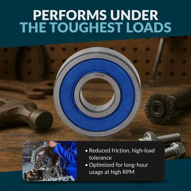 Alt view image 6 of 6 - PGN (100 Pack) 6304-2RS Bearing - Lubricated Chrome Steel Sealed Ball Bearing - 20x52x15mm Bearings with Rubber Seal & High RPM Support