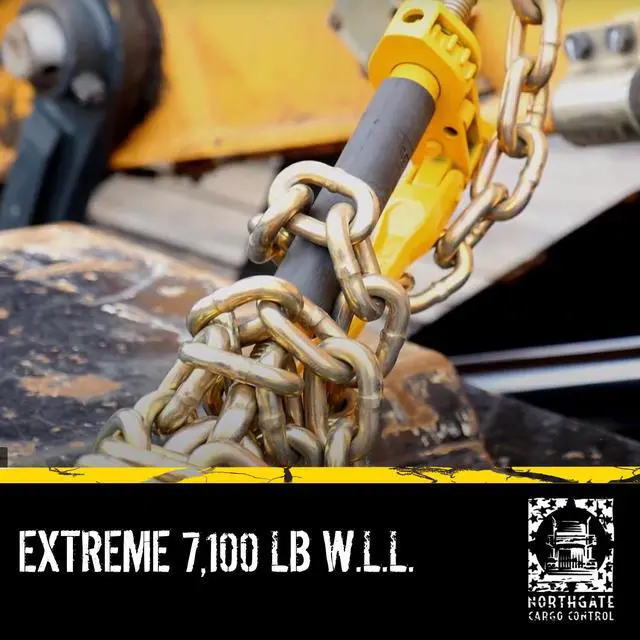 Alt view image 3 of 6 - Peerless QuikBinder Plus 5/16-3/8" Ratchet Load Binders - 7,100 lbs WLL, Heavy-Duty, S.A.E. & DOT Compliant 4-Pack ()
