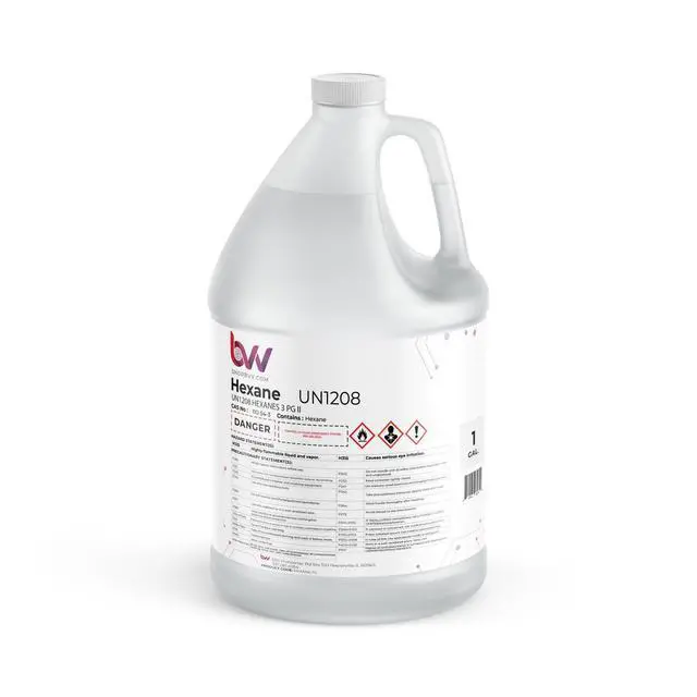 Alt view image 4 of 6 - BVV Hexane 99% Lab Grade-5 Gallon