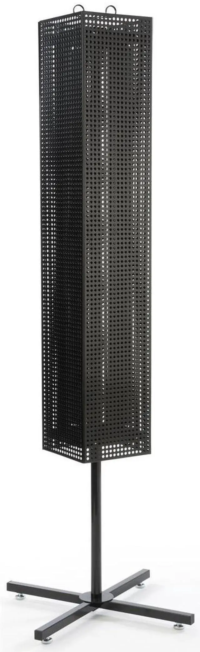 Main image of Rotating Pegboard Spinner Rack, 68" Freestanding Floor Display for Magnets & Retail Merchandise, 4Sided Magnetic Pegboard, Black Steel (MD4PFSBK)