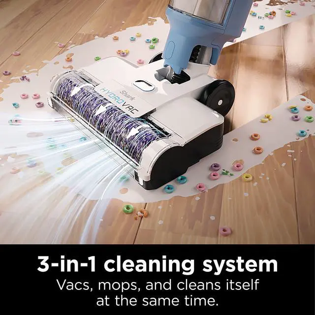 Alt view image 2 of 6 - WD201 HydroVac Cordless Pro XL 3-in-1 Vacuum, Mop & Self-Cleaning System with Antimicrobial Brushroll* & Solution for Multi-Surface, Hardwood, Tile, Marble & Area Rugs, Pure Water