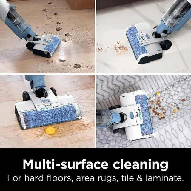 Alt view image 3 of 6 - WD201 HydroVac Cordless Pro XL 3-in-1 Vacuum, Mop & Self-Cleaning System with Antimicrobial Brushroll* & Solution for Multi-Surface, Hardwood, Tile, Marble & Area Rugs, Pure Water