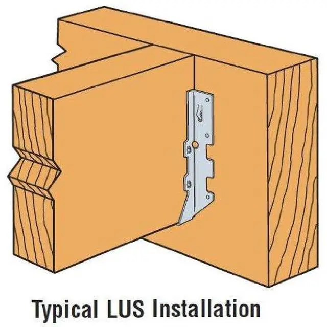 Alt view image 3 of 5 - 100 Pack Simpson Strong Tie LUS210Z 2x10 Light Double Shear Joist Hanger Z-Max Finish