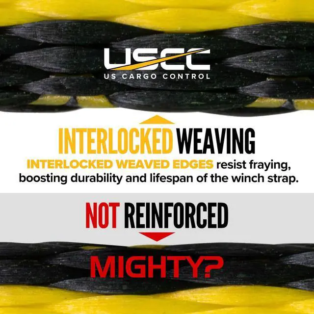 Alt view image 5 of 6 - 4" x 30' Winch Straps with Twisted Sewn Loops (10-Pack), 5,400 LBS Working Load Limit, Heavy Duty Flatbed Tie Downs, Yellow 4 Inch Straps for Flatbed Trailers and Trucks