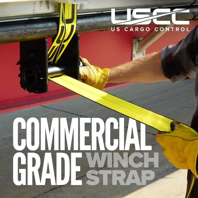 Alt view image 6 of 6 - 4" x 30' Winch Straps with Twisted Sewn Loops (10-Pack), 5,400 LBS Working Load Limit, Heavy Duty Flatbed Tie Downs, Yellow 4 Inch Straps for Flatbed Trailers and Trucks
