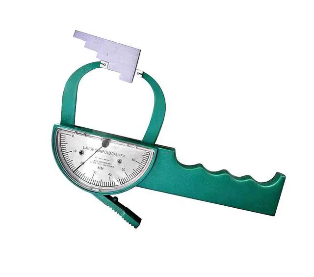 Alt view image 2 of 6 - Skinfold Caliper with 5-Step Calibration Block, Compact Hard Case, and Instruction Manual with Charts to Measure and Calculate Body Fat Percentage, 1.0 mm Accuracy, Professional Quality