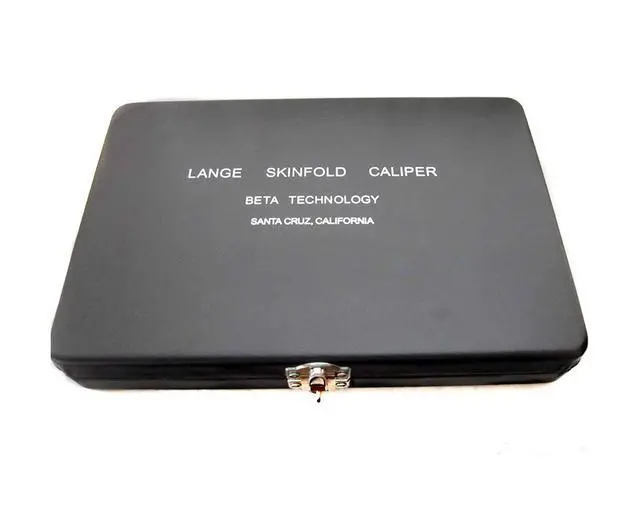 Alt view image 6 of 6 - Skinfold Caliper with 5-Step Calibration Block, Compact Hard Case, and Instruction Manual with Charts to Measure and Calculate Body Fat Percentage, 1.0 mm Accuracy, Professional Quality