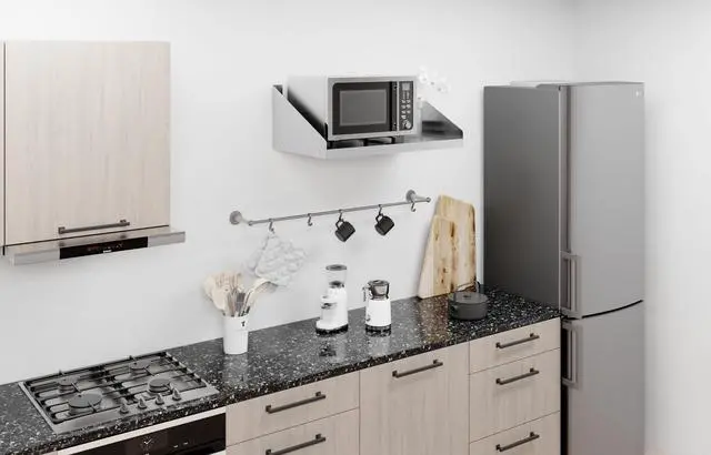 Alt view image 2 of 6 - Stainless Steel Wall Shelf with Side Guards (30" Long x 18" Deep)