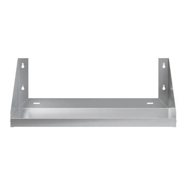 Alt view image 4 of 6 - Stainless Steel Wall Shelf with Side Guards (30" Long x 18" Deep)