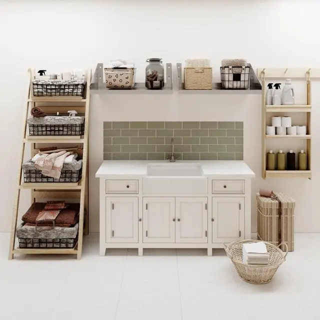 Alt view image 6 of 6 - Stainless Steel Wall Shelf with Side Guards (30" Long x 18" Deep)