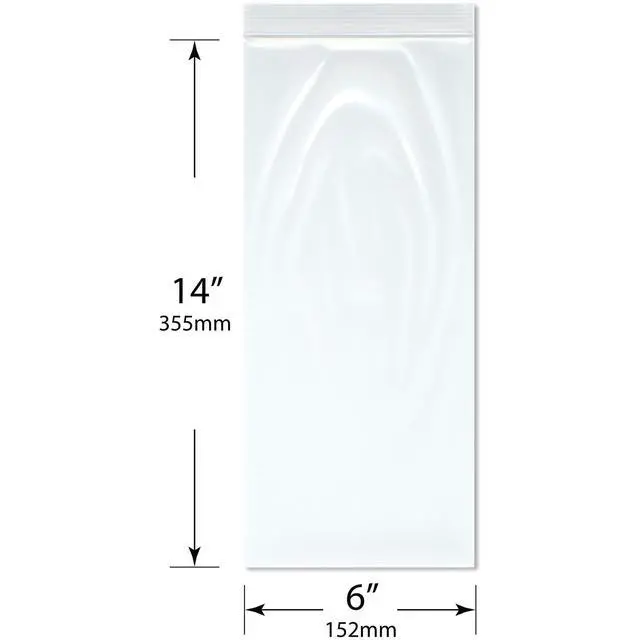 Alt view image 2 of 4 - 6" x 14" (Case of 1,000), 4 Mil Heavy Duty Zipper Reclosable Plastic Bags