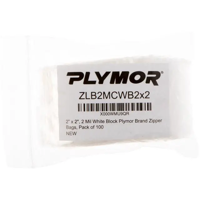 Alt view image 3 of 3 - 2" x 2" (Case of 30,000), 2 Mil with White-Block Zipper Reclosable Plastic Bags