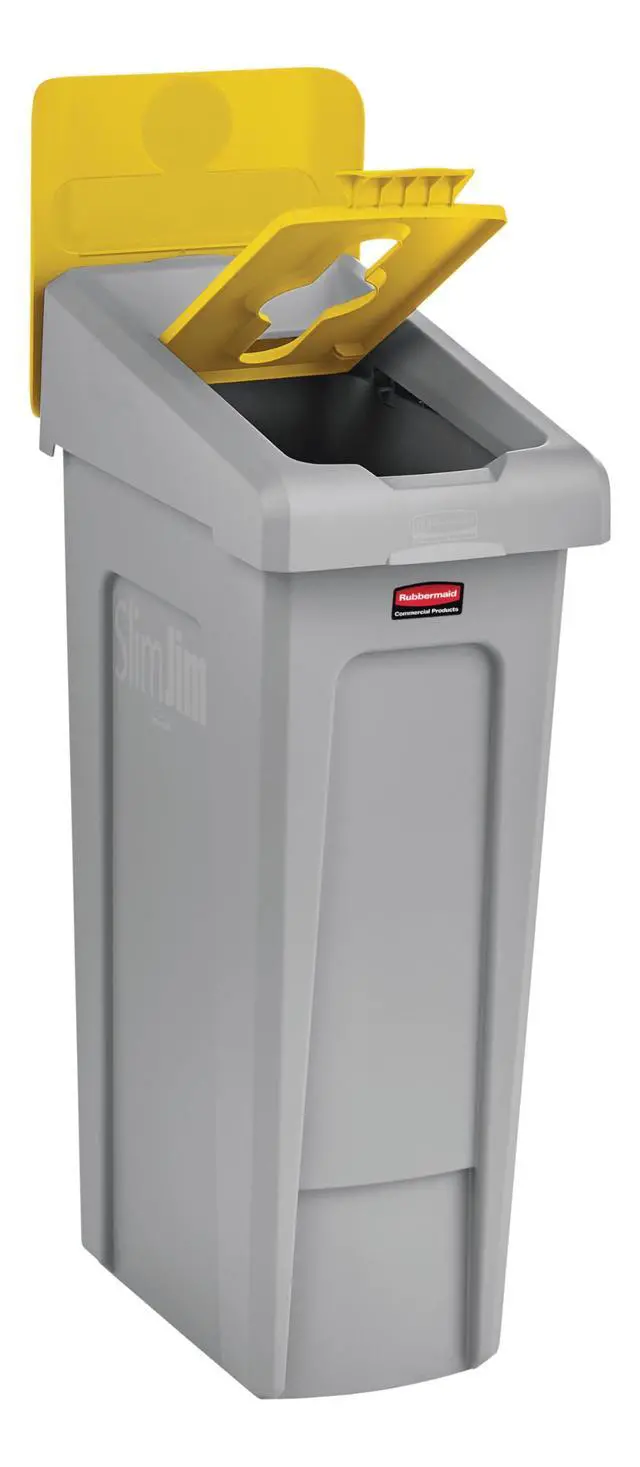 Alt view image 3 of 6 - SLIM JIM Recycling Station 1-Stream Bottles/Cans Bin/Can/Kit/Station, 23 GAL, for Kitchens/Classrooms/Offices/Back of House/Higher Education/Commercial Facilities
