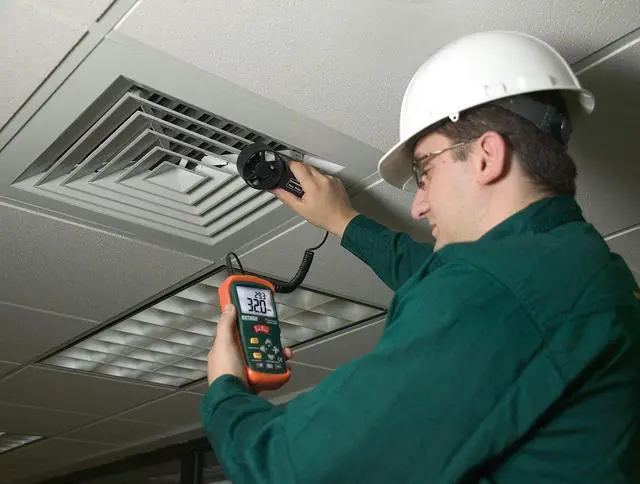 Alt view image 3 of 3 - AN200 CFM/CMM Mini Thermo-Anemometer with Built-in Infrared Thermometer