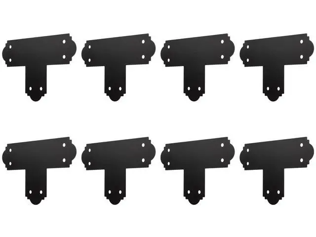 Alt view image 2 of 6 - Outdoor Accents Mission Collection ZMAX, Black Powder-Coated T Strap for 6x6 (Pack of 8)